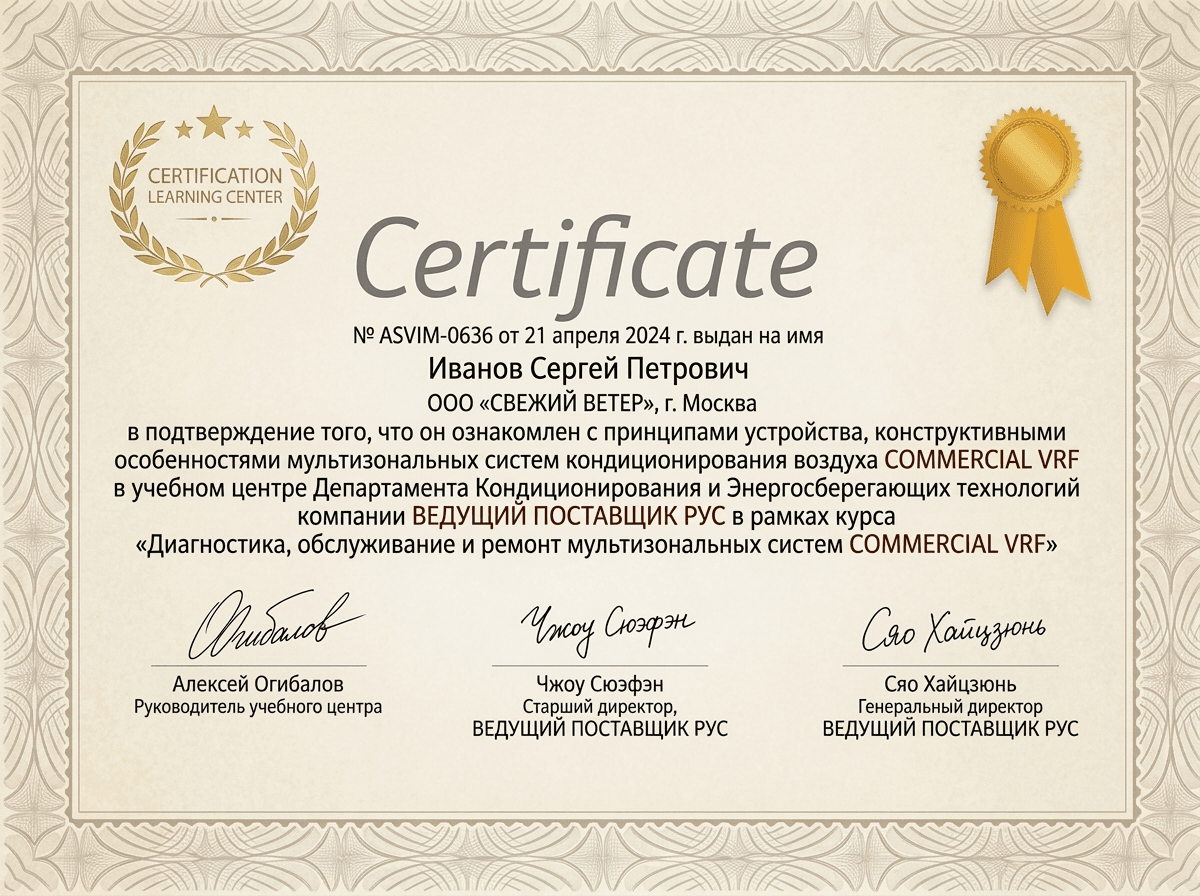 Сертификат авторизованного сервисного центра Gorenje